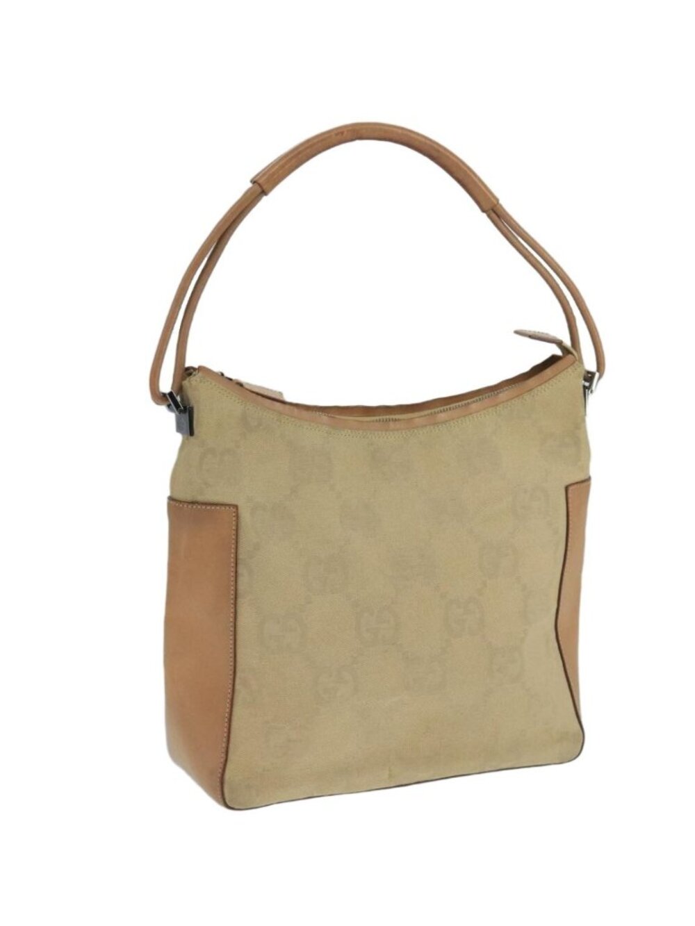 GUCCI GG Canvas Shoulder Bag Beige 001 3766
